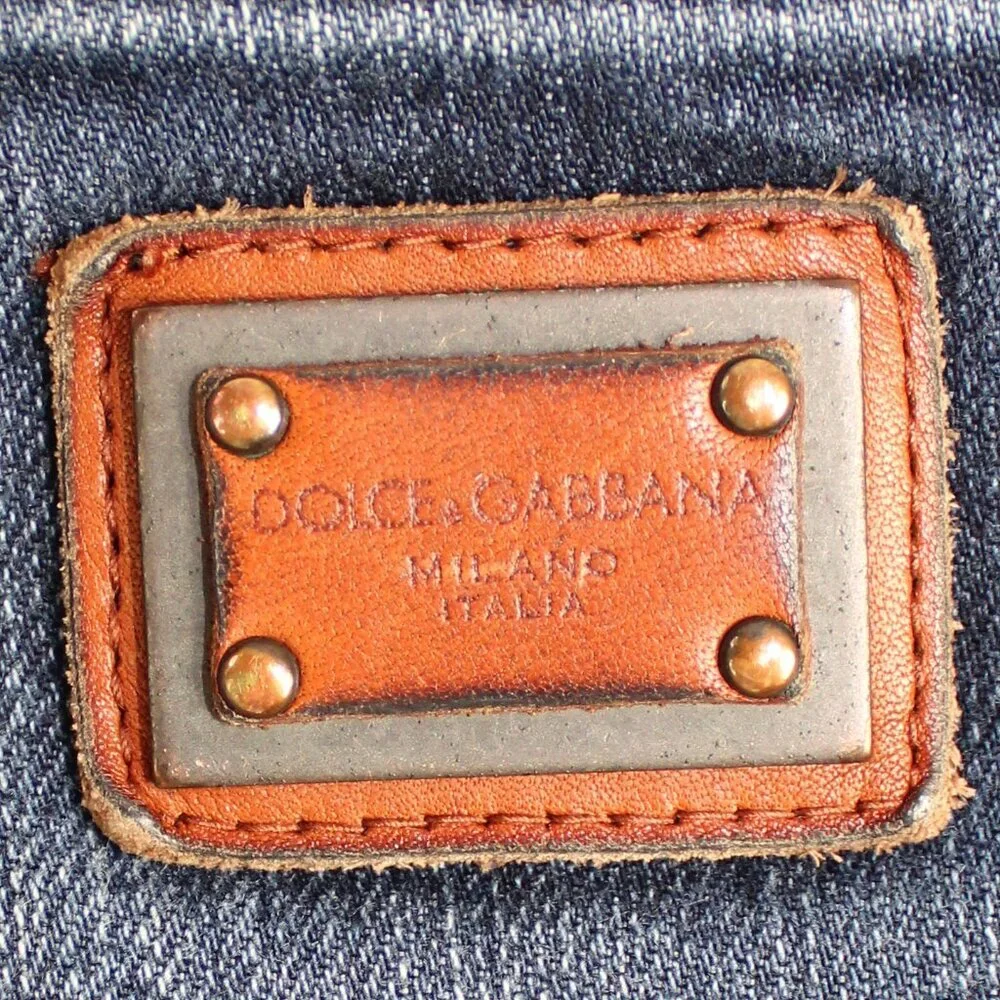 Dolce & Gabbana Pretty Straight Zipper Hem Blue Fade Jeans Size 38